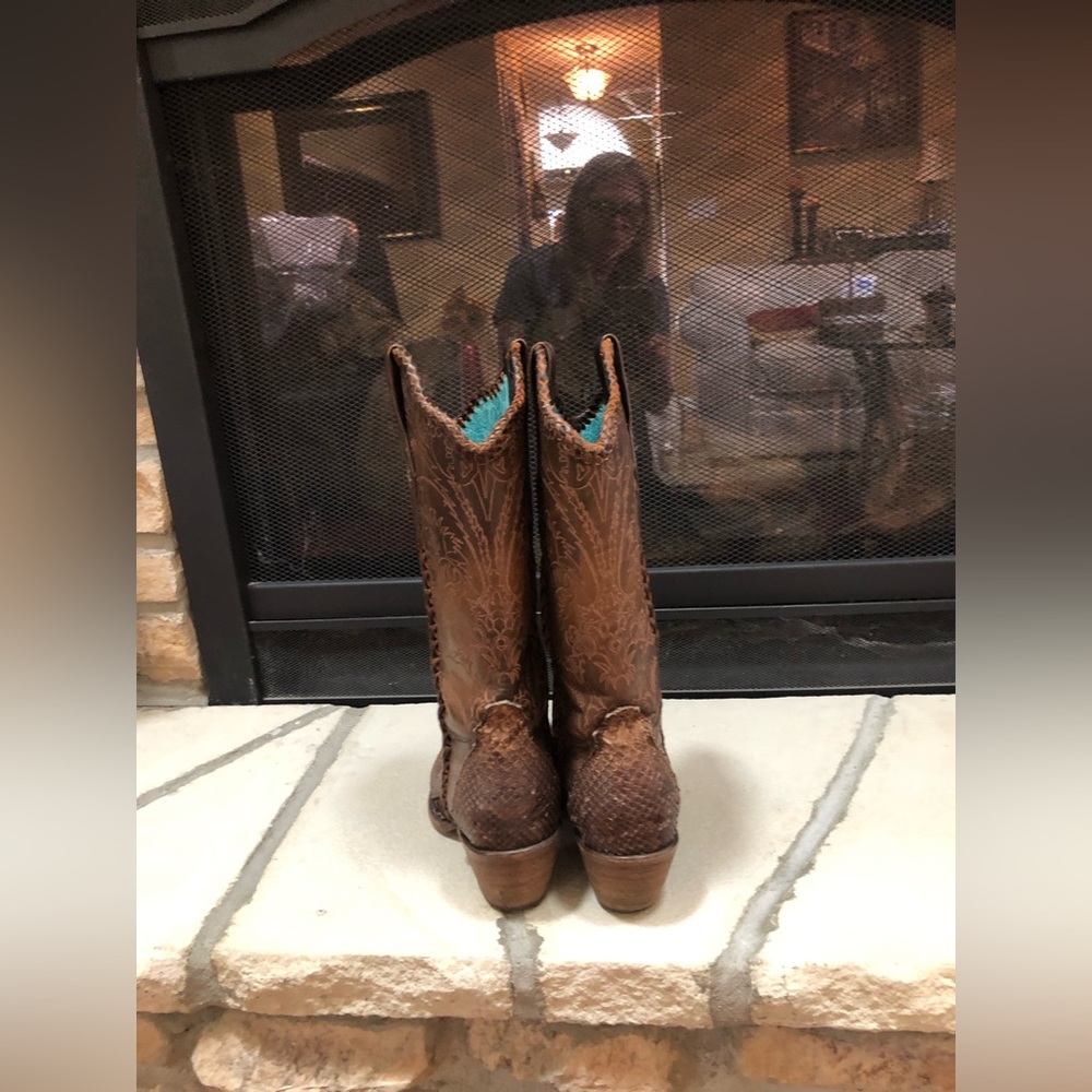 Women Python, corral , cowboy boots